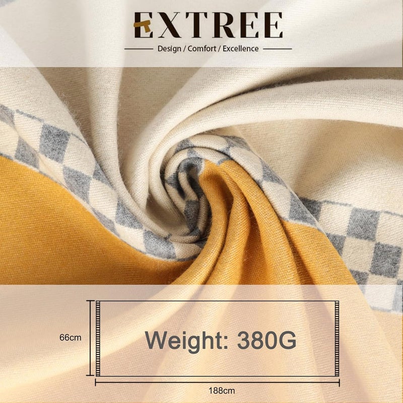 EXTREE Scarfs for Women Pashmina Silky Shawl Wrap for Evening Dressing Blanket Open Front Poncho Cape - Image 3